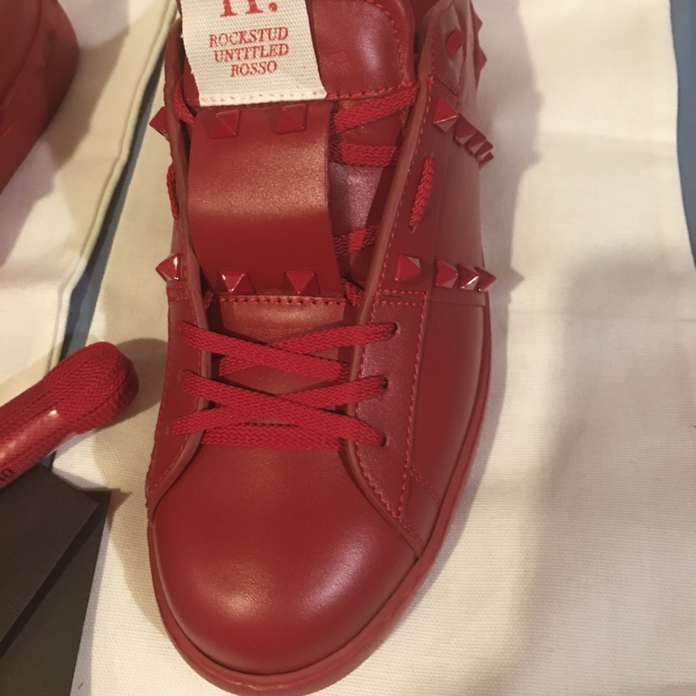 VALENTINO GARAVINI ROCKSTUD UNTITLED ROSSO SNEAKER - Picture 11 of 14